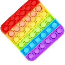 Pop it Fidget Toys, Push Bubble Fidget Sensory Toy,Autism Special Needs Silicone Stress Relief Toy, Great Fidget Toy Sensory Toys Novelty Gifts for Girls Boys Kids Adults (Square Rainbow)-image-50