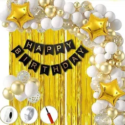 groovy dudz Happy Birthday Decoration For Husband Kit Combo Set - 58pcs-picture-46