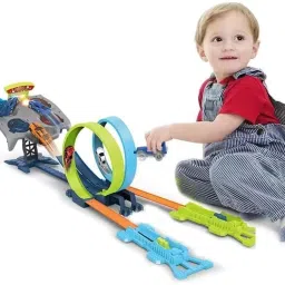 Kids Game Plastic Hot Rebound Wheel AutoTrack Set 360 with Light Music-image-18