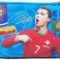 Pencil Pouch Football Player 3D EVA (Pack of 1) Football Player Art Canvas Pencil Box-image-57
