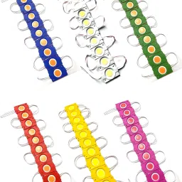 (10 Pc Each Red Green Blue Yellow White Pink)12v Dc Coin LED Light Module 60 Pc Light Electronic Hobby Kit-picture-25