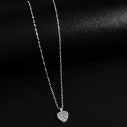 Cubic Zirconia, Diamond Rhodium, Silver Plated Silver, Alloy Chain-43
