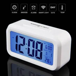 Digital White Clock-2