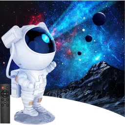 Jaaro Astronaut Nebula Night Light Projector with Adjustable Timer for Kids (50 lm / Remote Controller) Portable Projector-16