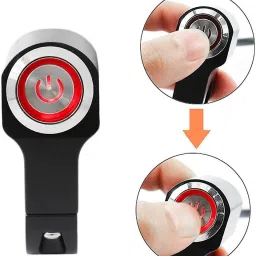 hallows 12V Switch Control with Lighting LED Indicator Headlight Handlebar Switch ON/OFF 10 A Bike Mobile Charger image 4