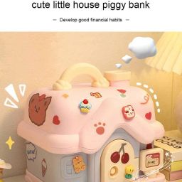 Jumbo Piggy Bank House shape|Dollhouse Coin Bank f|Bank with Lock and Key. Coin Bank-image-72