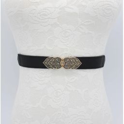 Women Casual Black Fabric Belt-image-75