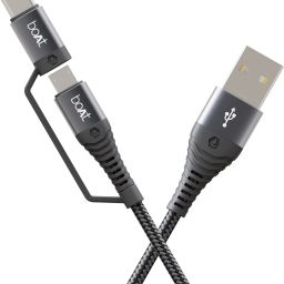 boAt USB Type C Cable 3 A 1.5 m Deuce USB 330 2-in-1 Micro USB and with 3A Fast Charge, 480mbps-8