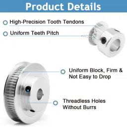 serplex Synchronous Wheel For 3D Printer Timing Pulley Printer Timing Gear for 3D Print Fitting Connector image 3