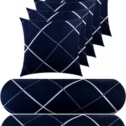 changers 5 Cushion 2 bolster Microfibre Geometric Bolster Pack of 7-picture-44