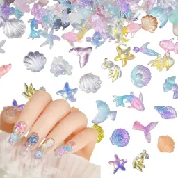 3D Nail Art Decals Self Adhesive Nail Stickers for DIY Nail Decoration 50Pcs-image-1
