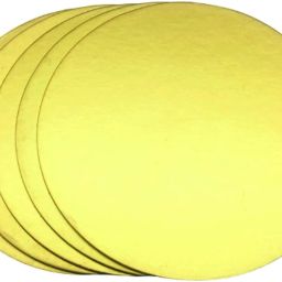 8-Inch Gold Cake Board | MDF Base Plate with Scalloped Edge | Round Cake Bases Paper Cake Server-image-3