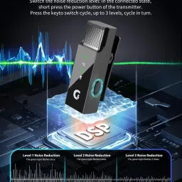 grenaro S13 Pro Wireless Mic with Digital Display Charging Case- 3 Level Noise Reduction Microphone image 2