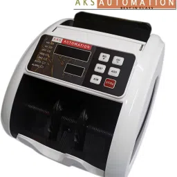 AKS AUTOMATION OVAL-LED Cash Counting Machine With Fake Note Detector Note Counting Machine image 2