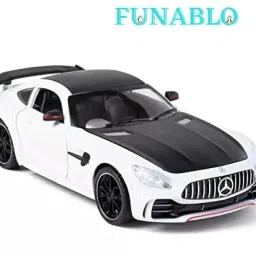 Pull Back Diecast AMG GTR Vehicle Model Car Toy with Openable Doors & Light .-12