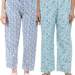 Pack of 2 Daily wear, Pure Cotton Long Lasting Elegant pajama Women Pyjama-30