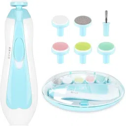 Baby Electric Nail Trimmer Kit with 6 Grinding Heads & LED Light-image-11
