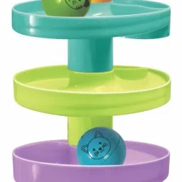 toymate Cat Spiral Fun - A Roll Ball Toy with 7 Layer Ball Drop Tower Run for kids image 5