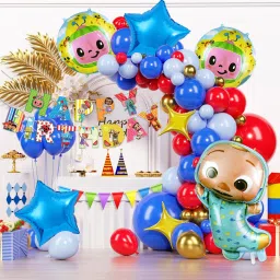 Cocomelon Theme Happy Birthday Decorations Kit for Girl, Boy, Kids Party-image-31