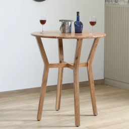 woodsworth from pepperfry Kylie Acacia Wood 2 Seater Bar Table In Natural Finish-picture-12