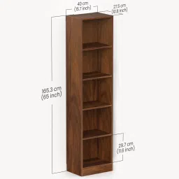 bluewud Alex Engineered Wood Open Book Shelf image 3