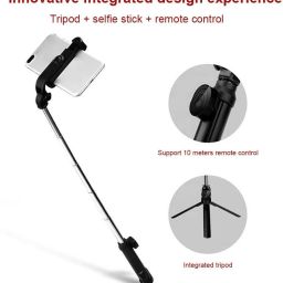 POZUB Selfie Stick Tripod +Carry Bag BT Remote Control Mobile Stand Gimbal Stabilizer Tripod, Monopod, Monopod Kit, Tripod Ball Head, Tripod Bracket, Tripod Clamp, Tripod Kit image 2