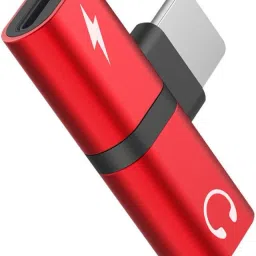 TechKing Red Splitter, 3 in 1 Dual Jack Aux Audio Calling with Charging Phone Converter-8