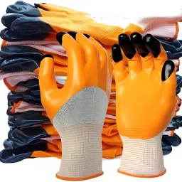 Tiger Multipurpose Heavy Duty Reusable Coated Safety for Industrial Contraction Nitrile, NylonSafety Gloves-13