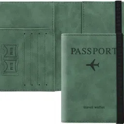 Men & Women Casual Blue Genuine Leather RFID Card Holder-image-34