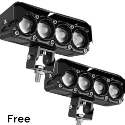 4 lens led 120W White and Amber LED (set of 2pcs) Fog Lamp Car, Motorbike LED (12 V, 120 W)-12
