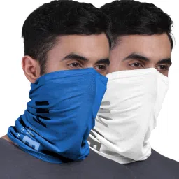 Unisex Printed Bamboo Bandana Anti Microbial Multipurpose Headband Cloth Face Mask for Dust and Sun Protection (Pack of 2) Men Printed Bandana-9