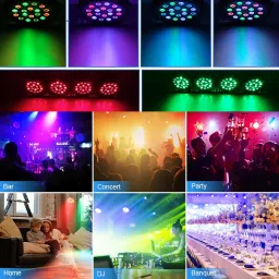 wrader 18 LED Par Light RGB Disco DJ Party Stage DMX Control Single Disco Ball image 4
