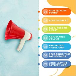 ziddjeet A372 Mic14 Powerful and Lightweight Loud Megaphone Speaker with Built In Mic A372 Mic14 Powerful and Lightweight Loud Megaphone Speaker with Built In Mic Indoor, Outdoor PA System image 4