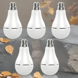 guggu Inverter Bulb 9W LED 1200mAh battery 4 hrs emergency light Pack of 5 bulbLM165 4 hrs Bulb Emergency Light-picture-9