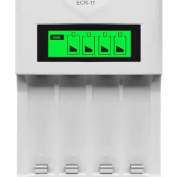 Envie Ultra Fast Charger ECR 11 | For AA & AAA Ni-mh Rechargeable Batteries | With LCD Display | 1800MA Output Current (White) (ECR 11)Camera Battery Charger-picture-26