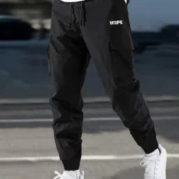 Men Solid Black Track Pants-image-19
