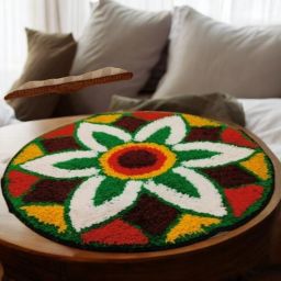 Multicolor Cotton Area Rug-image-66