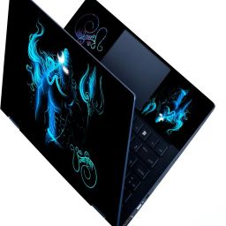 Full Panel Laptop Skin Decal Sticker Fits Size Upto 15.6 inches - Om Namah Shivaya Line Art Self Adhesive Vinyl Laptop Decal 15.6-image-56