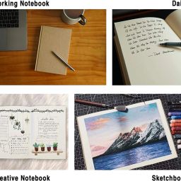 innaxa Hardbound Brown Diary, Blank Notebooks, A5 (6 x 8") Blank Page Notebook, Hardcover Sketchbook Journal Unlined, 120gsm Thick Paper, 76 Sheets/152 Pages Per Book, Sketching, Writing, Journal Refills for Students/Office/School Supplies A5 Notebook Blank 152 Pages image 4