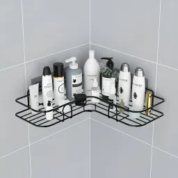 Bathroom Rack Shelf Adhesive Metal Wall Storage Rack, Bathroom Racks Storage Aluminium, Stainless Steel Wall Shelf-14
