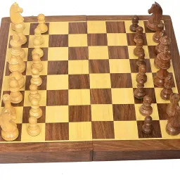 Wooden Chees Game 12 Inch 5 cm Chess Board-image-68