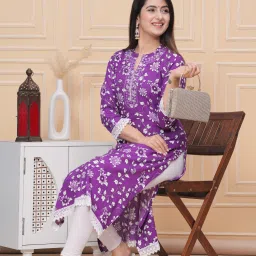Women Embroidered Viscose Rayon Straight Kurta-picture-13