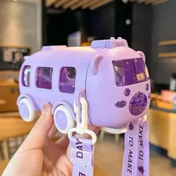 Bus Shaped Water Bottle with Strap Cute Drinking 500 ml-24