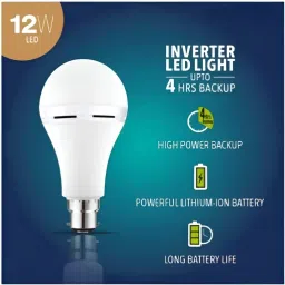 guggu Surya Emergency Bulb 12W Rechargeable LED Emergency Light_Pack of 2 NH459 4 hrs Bulb Emergency Light image 2