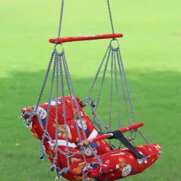 Cotton Swing for Kids, Chair Jhula for 1 to 3 Years Old Babies with Safety Belt, Swings-image-7