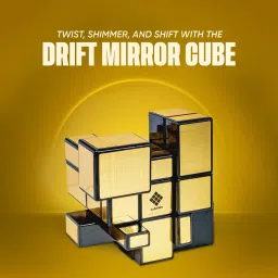 cubelelo Drift Mirror Cube (Golden) Speedcube Highspeed Magic Cube Puzzle image 2