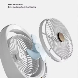 Sasimo Rechargeable 3600mAh Desk Fan, Portable USB-Powered Quiet Table Fan 5 Blade Cooling Mini Table Fan Portable_2025 USB Fan image 3