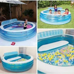 Inflatable Swim Center (IND*111) Family Lounge Pool with Built-in Bench- 57190 Inflatable Swimming Pool-image-8
