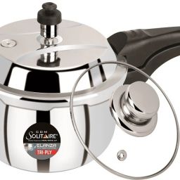 Belly Premium 18/10 Try-Ply (3Layer) Stainless Steel Outer Lid With Glass Lid 5 L Pressure Cooker-image-19