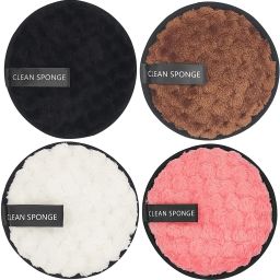 Pure Cotton Round Powder Puff – Soft, Gentle Facial Pads Pack of 4-image-13